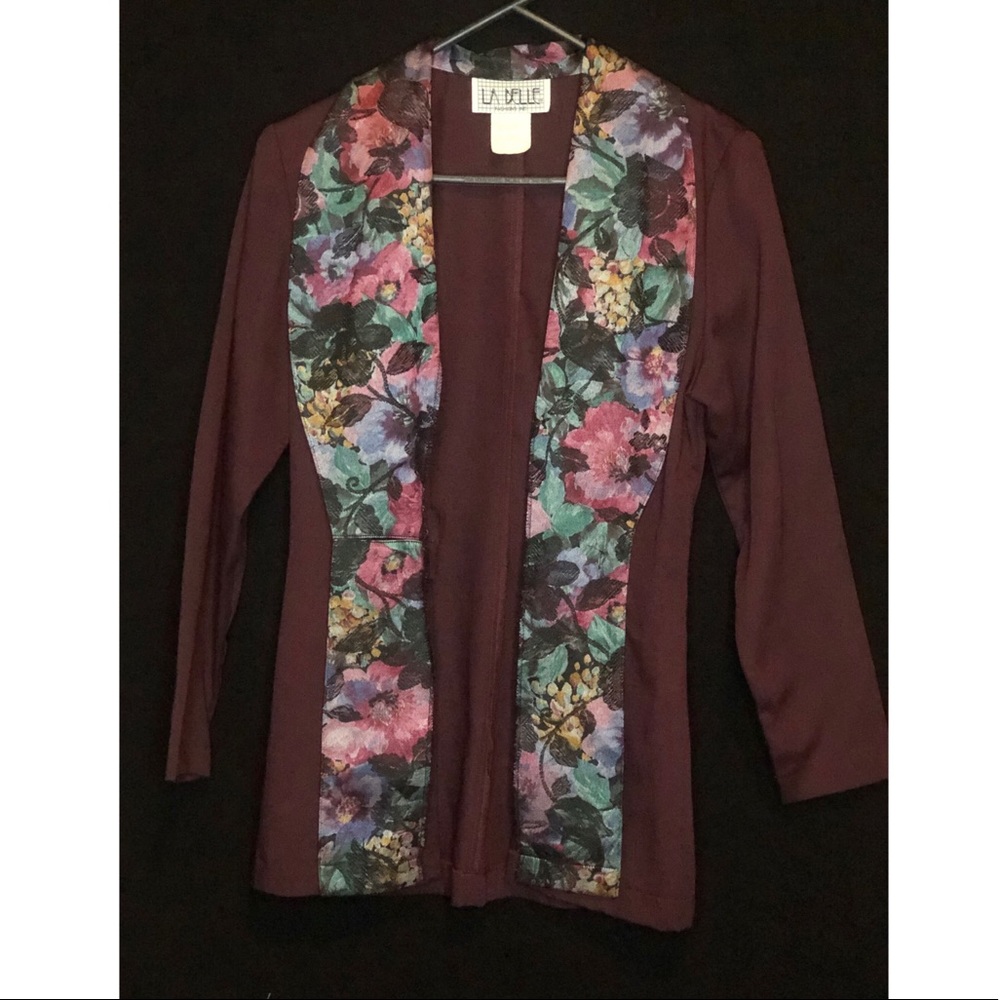 Floral lapel blazer